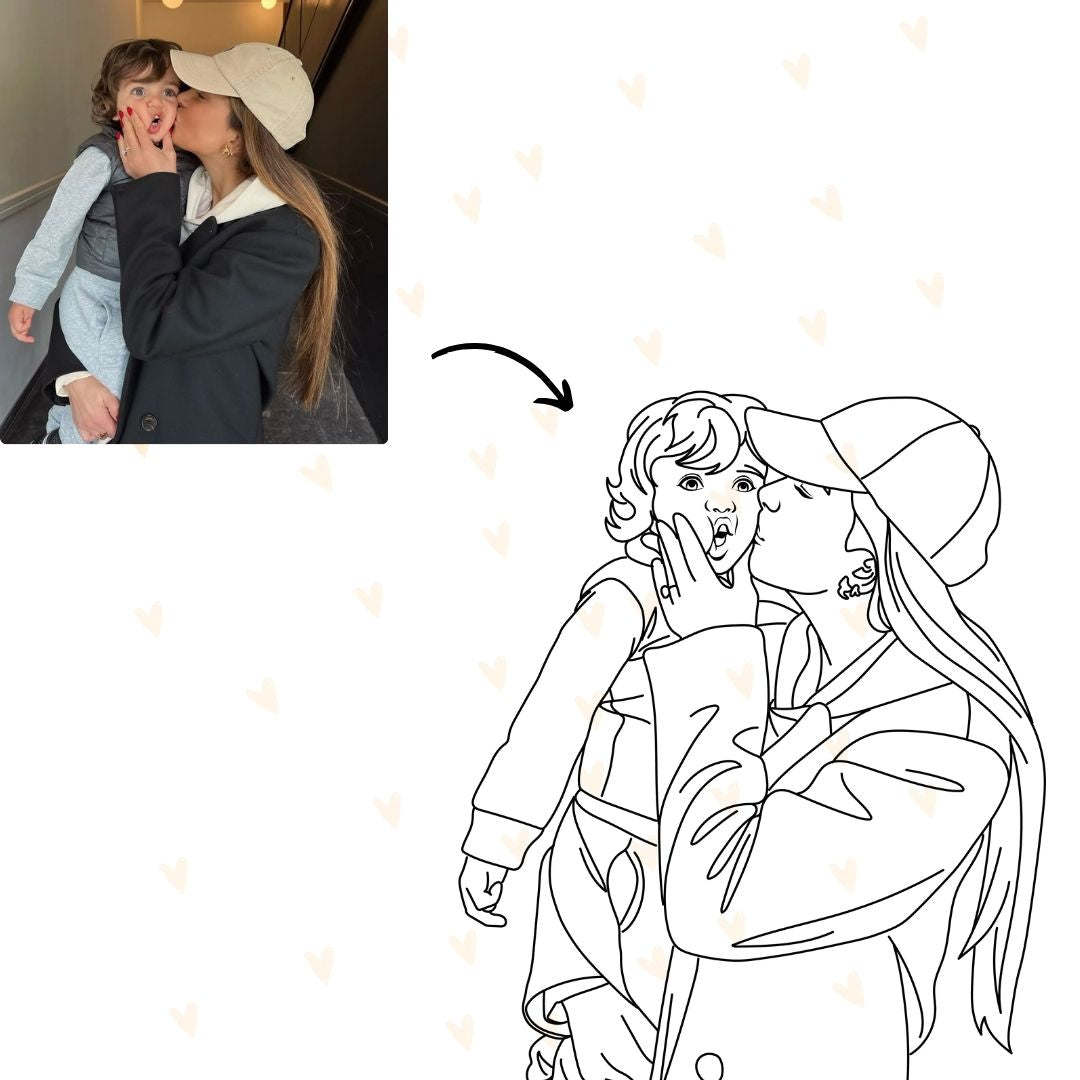 Digital Line Art Portrait