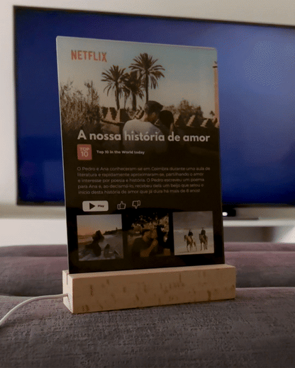 Lámpara Serie Netflix c/ 4 Fotografías Personalizable