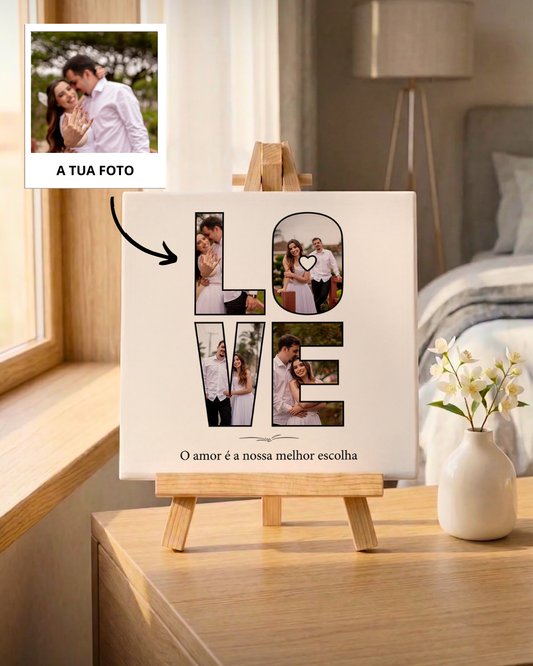 Custom "LOVE" Tile w/ 4 Photos