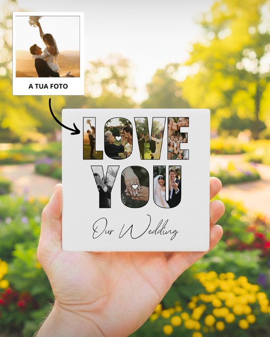 Custom Tile "Love You" w/ 7 Photos