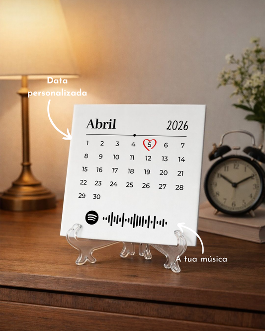 Azulejo c/ Calendário & Código QR Spotify