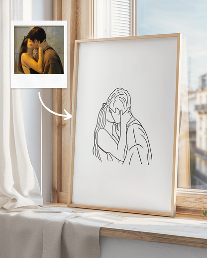 Custom Hand-Drawn Portrait Frame