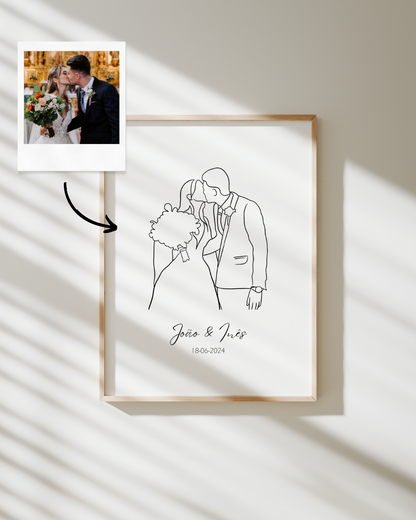 Custom Hand-Drawn Portrait Frame