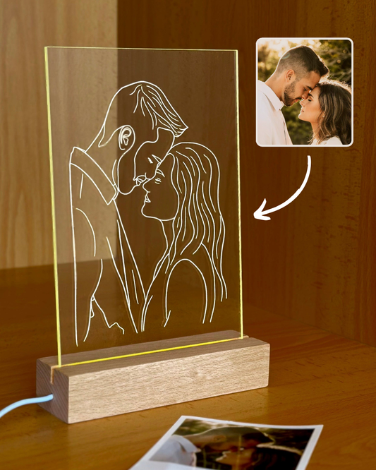 Custom Hard-Drawn Portrait Plaque