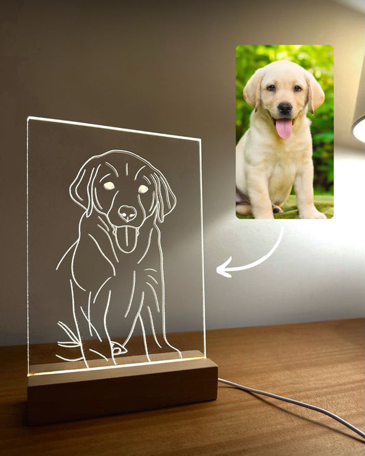 Placa Retrato Line Art Personalizável - Animais 🐾