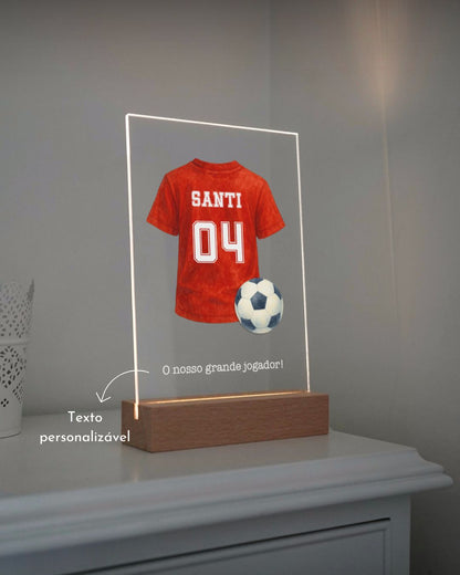 Lámpara Camiseta de Fútbol c/ Nombre Personalizado