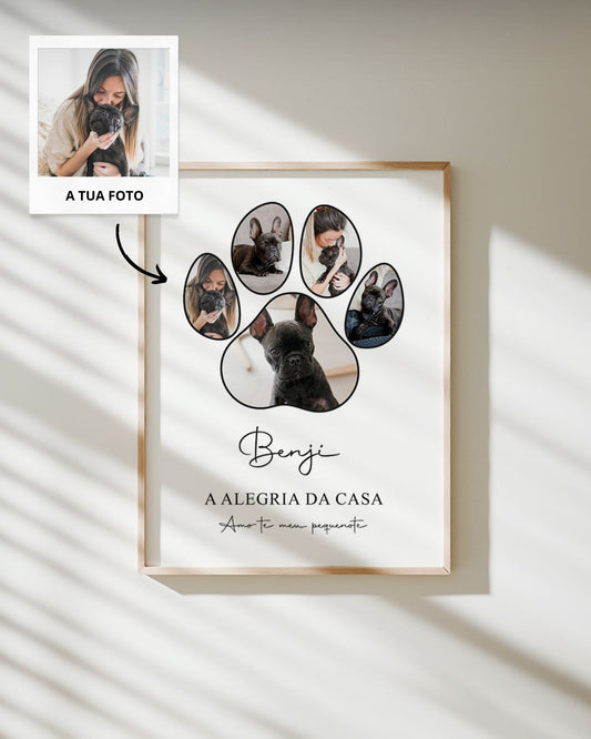 Cuadro Pata de Animal con 5 Fotografías