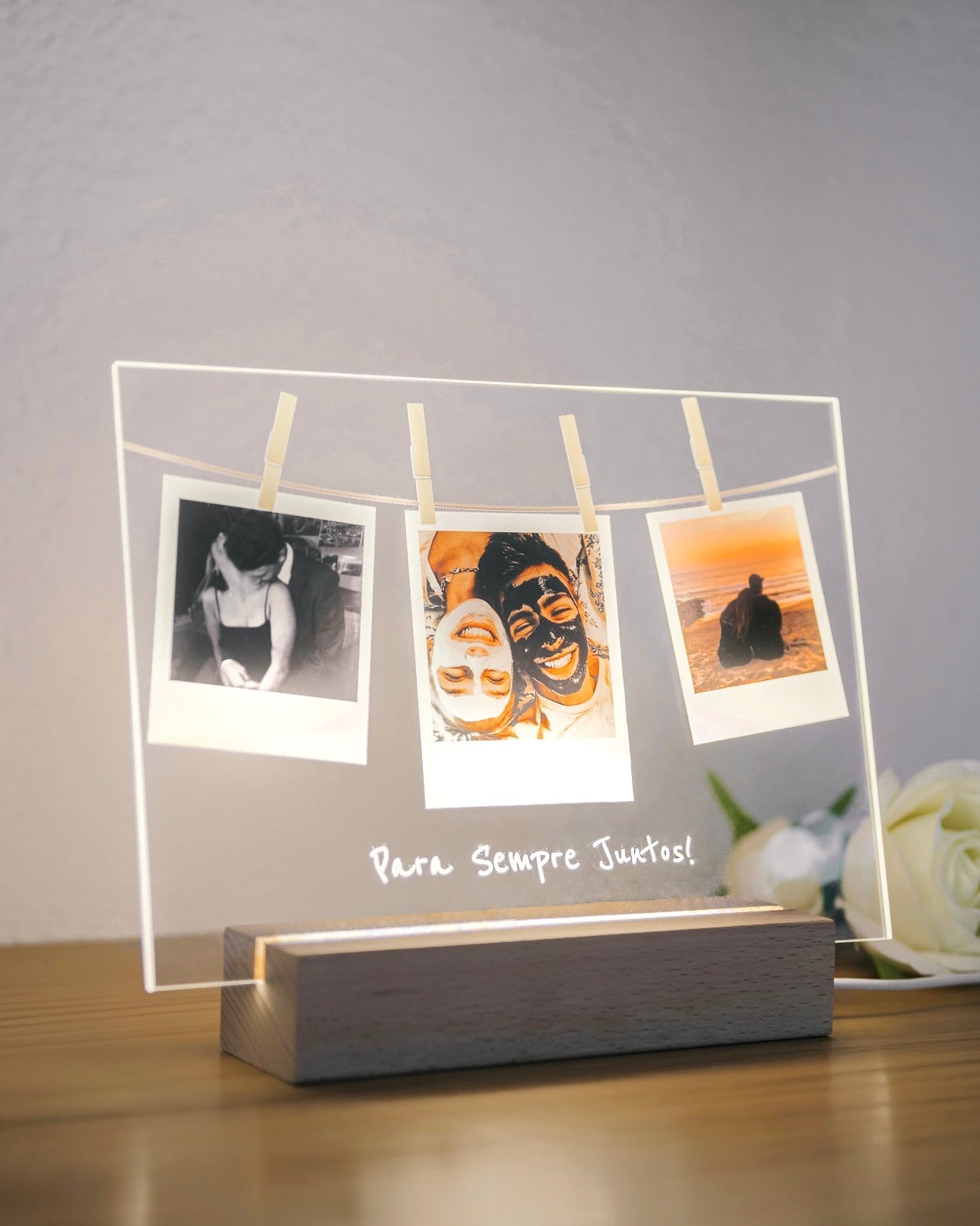 Custom 3 Memories Polaroids Plaque 