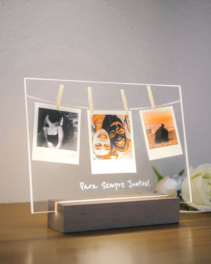 Custom 3 Memories Polaroids Plaque 