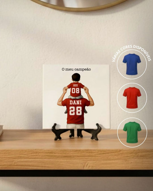 Azulejo Equipa de Futebol c/ Adulto & Criança