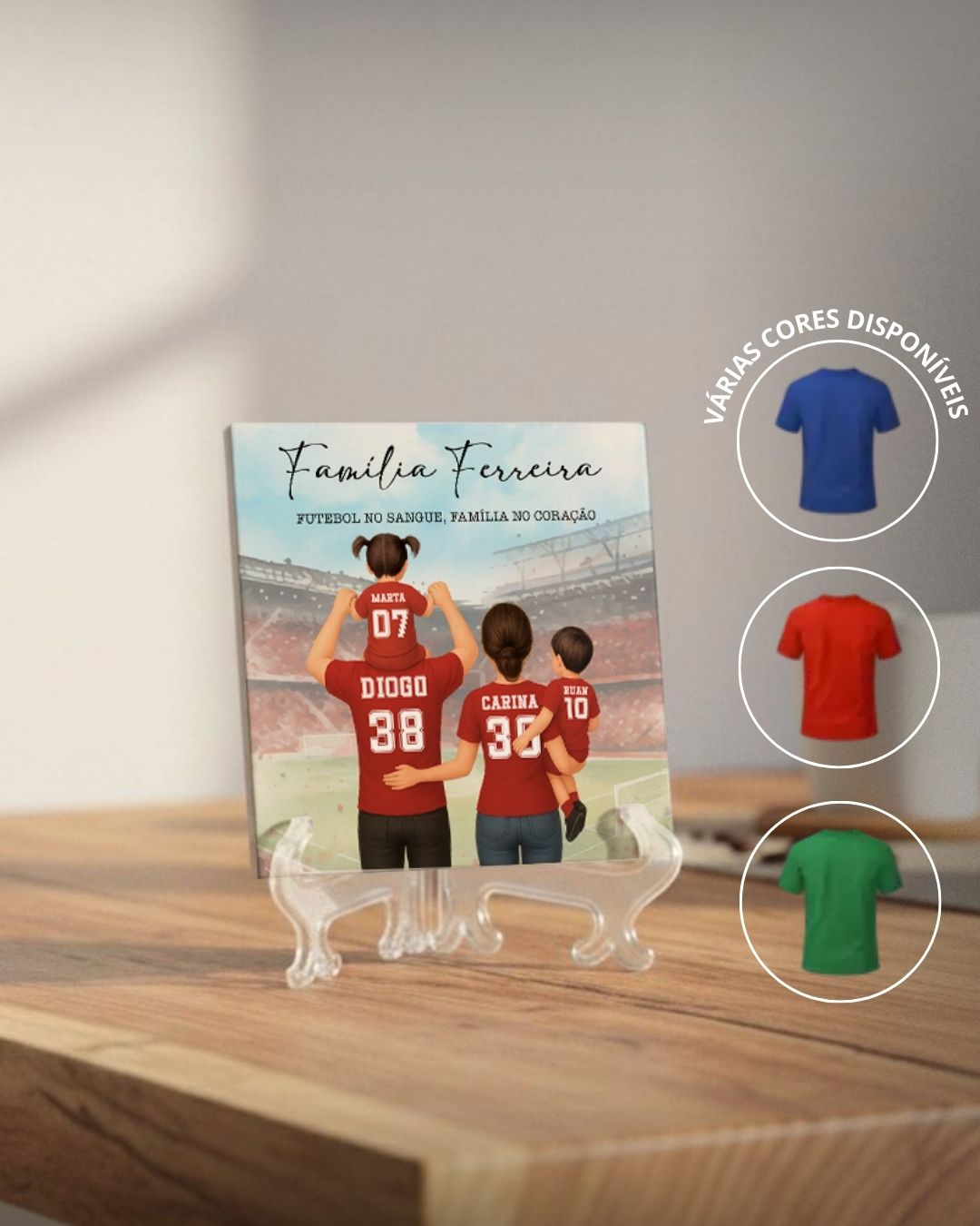 Azulejo Família Futebol Personalizado