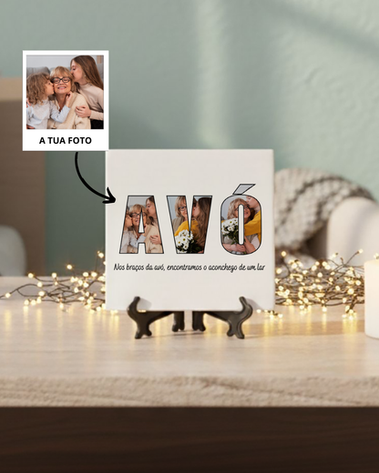 Azulejo Avô/Avó & 3 Fotografias