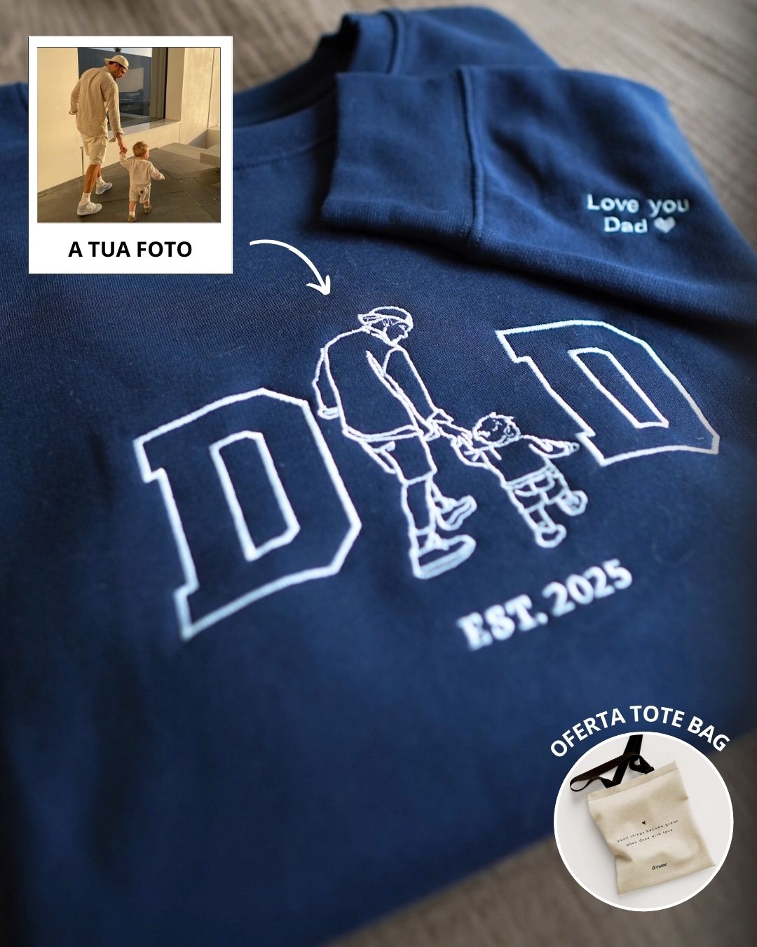 Custom Sweat DAD w/ Line Art Portrait