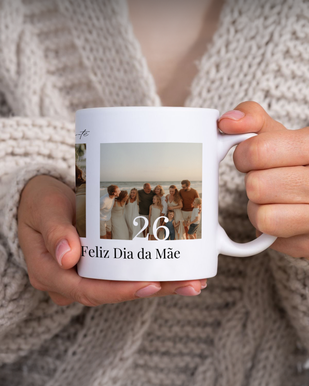 Caneca c/ 3 Fotos & Data Personalizada