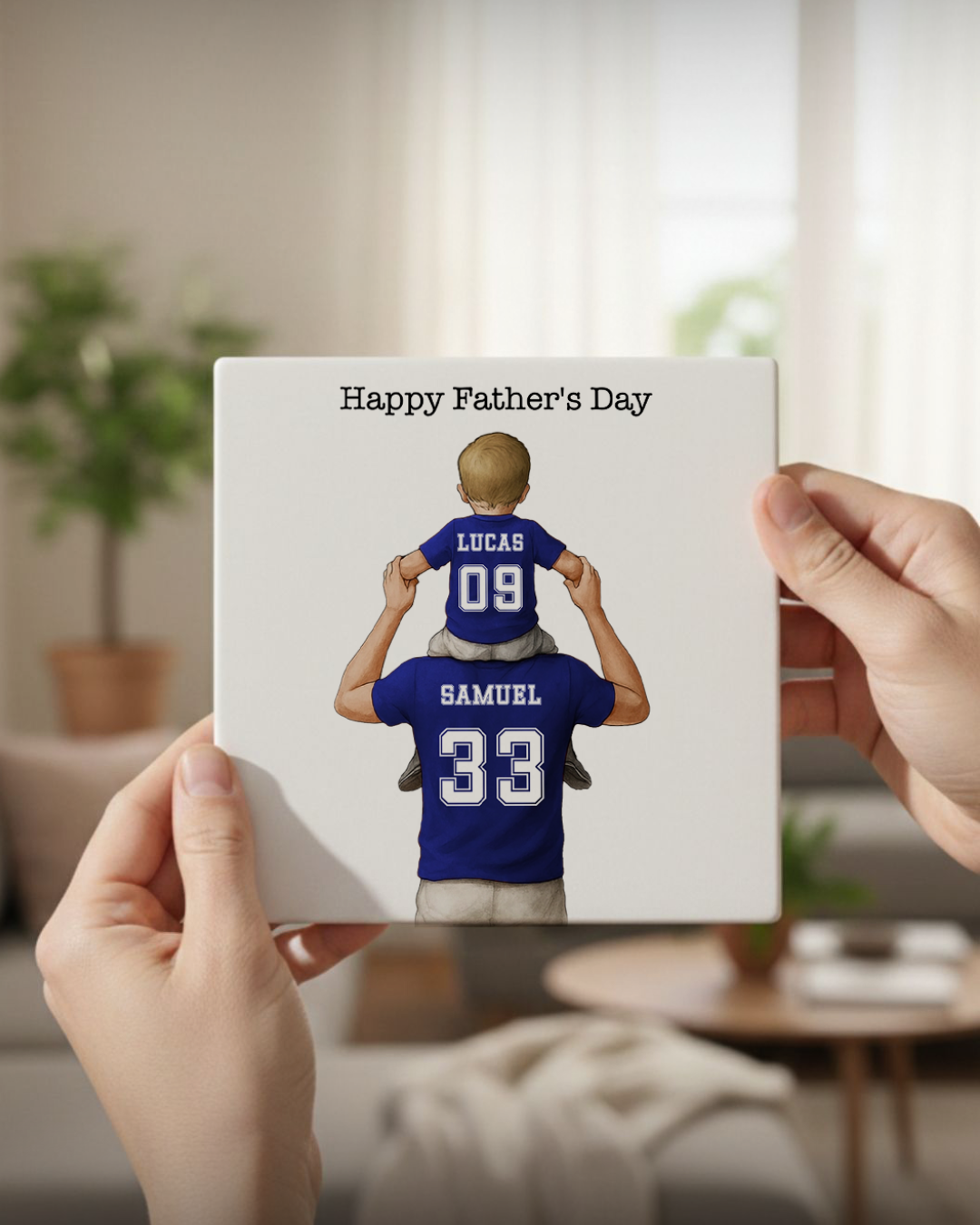 Azulejo Equipa de Futebol c/ Adulto & Criança