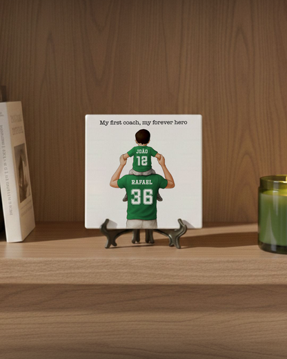 Azulejo Equipa de Futebol c/ Adulto & Criança