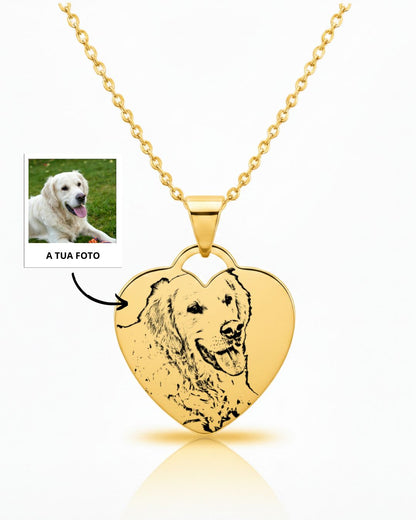 Colar c/ Fotografia Gravada (1 Animal)