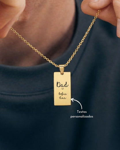 Colar Pai e Mãe c/ Nomes Personalizado