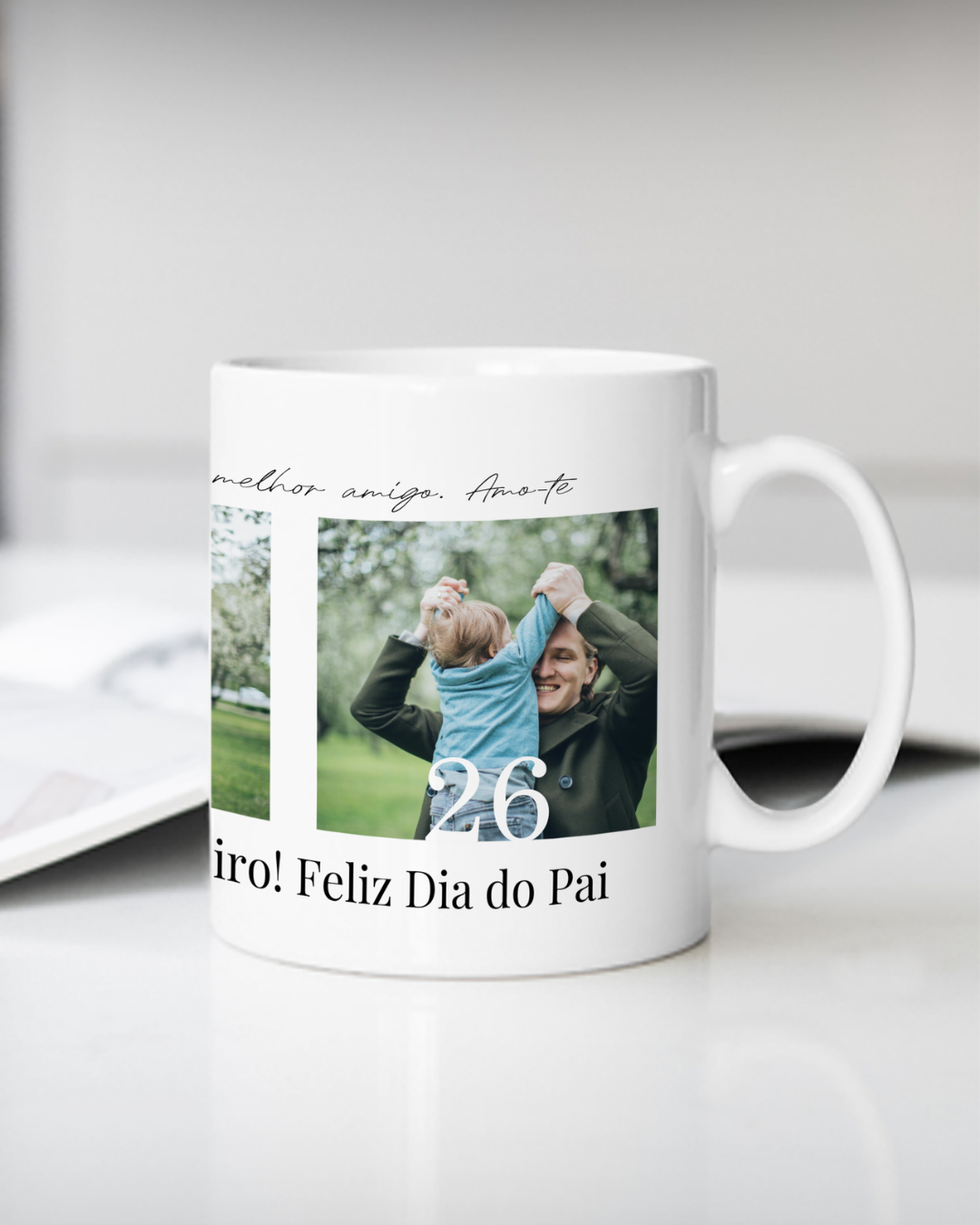 Caneca c/ 3 Fotos & Data Personalizada