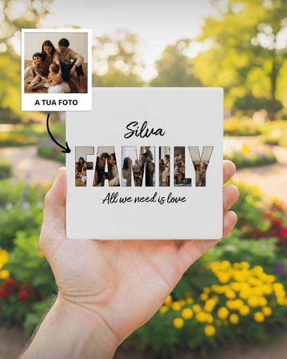 Azulejo "Family" c/ 6 Fotografias Personalizado