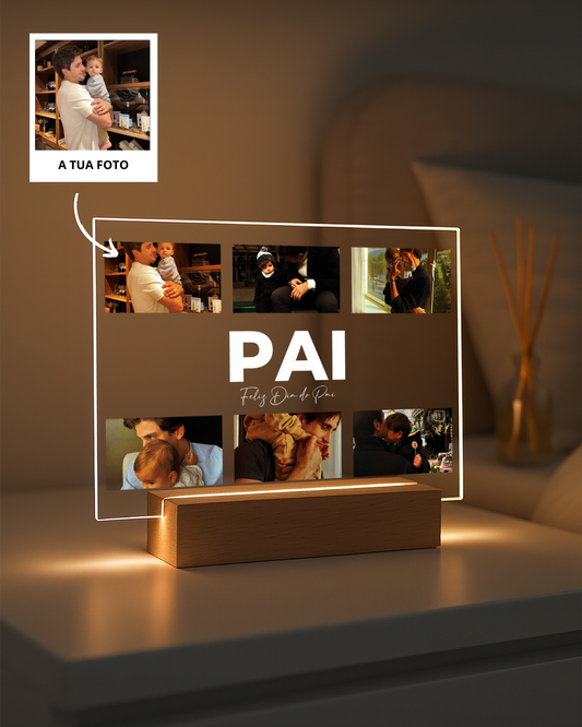 Placa Dedicatória c/ 6 Fotografias