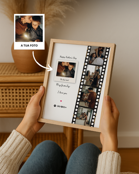 capa:pai | Quadro Polaroid & Camera Roll c/ 4 Fotografias — presente para o Pai