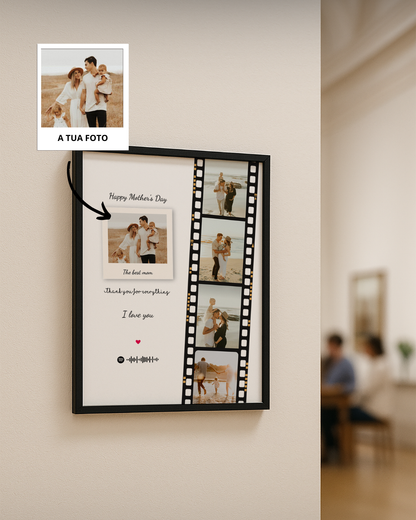 Quadro Polaroid & Camera Roll c/ 4 Fotografias