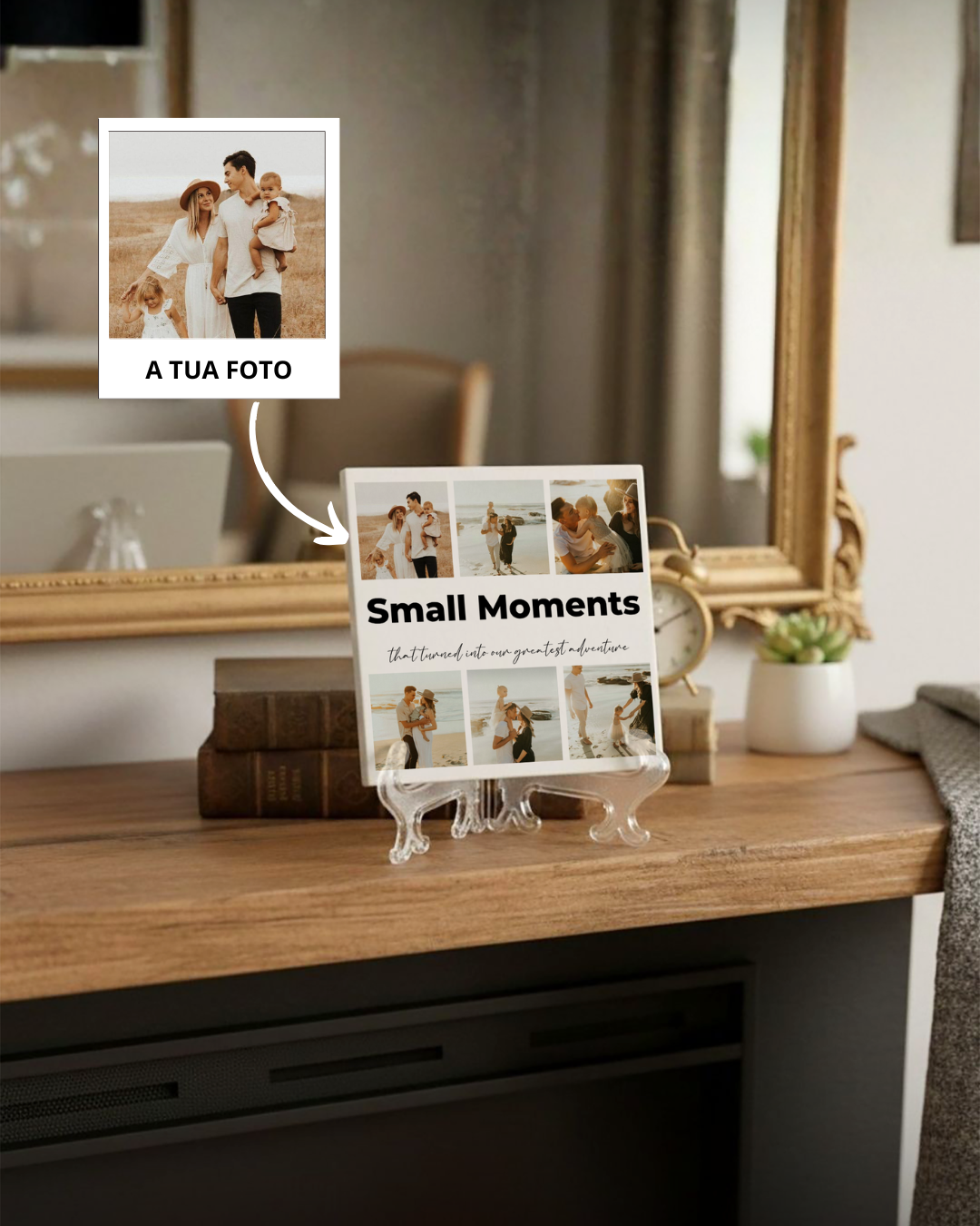 Azulejo c/ 6 Fotografias & Dedicatórias Personalizado