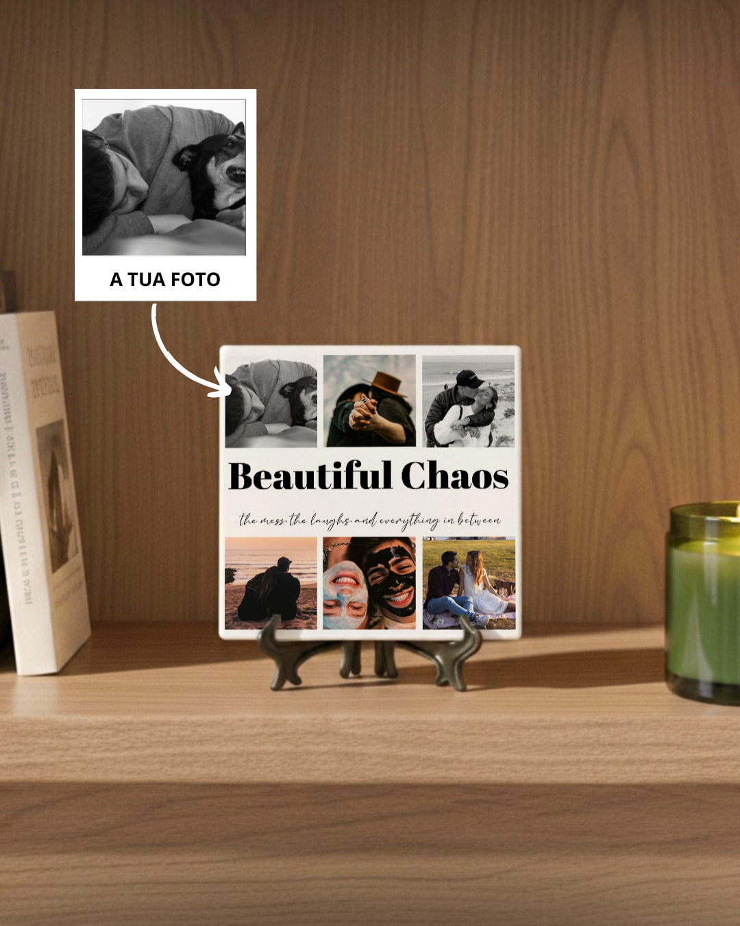 Azulejo c/ 6 Fotografias & Dedicatórias Personalizado