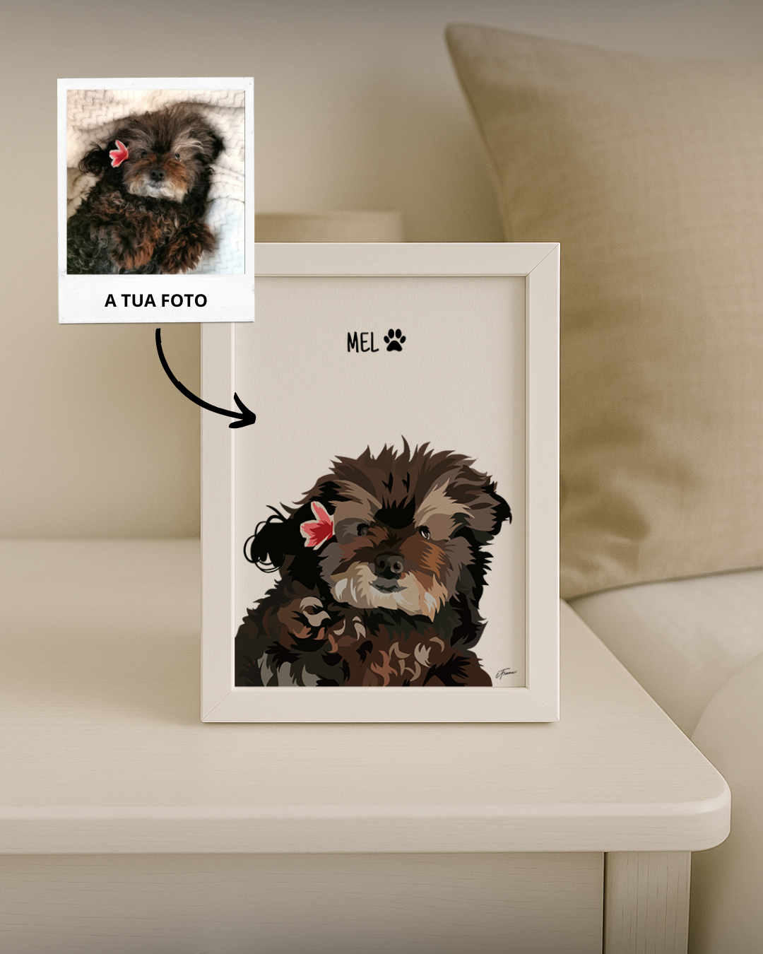 Quadro Retrato Colorido (1 Animal)