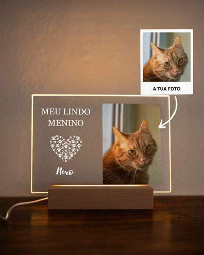 Lámpara Memorial de Animal Personalizada