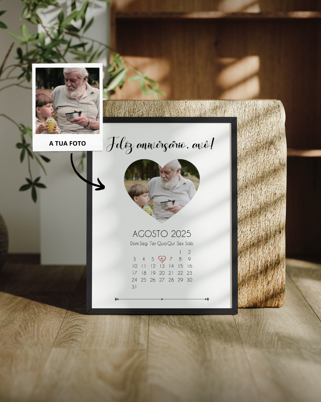 capa:avos | Quadro Calendário & Fotografia Personalizado — presente para os Avós