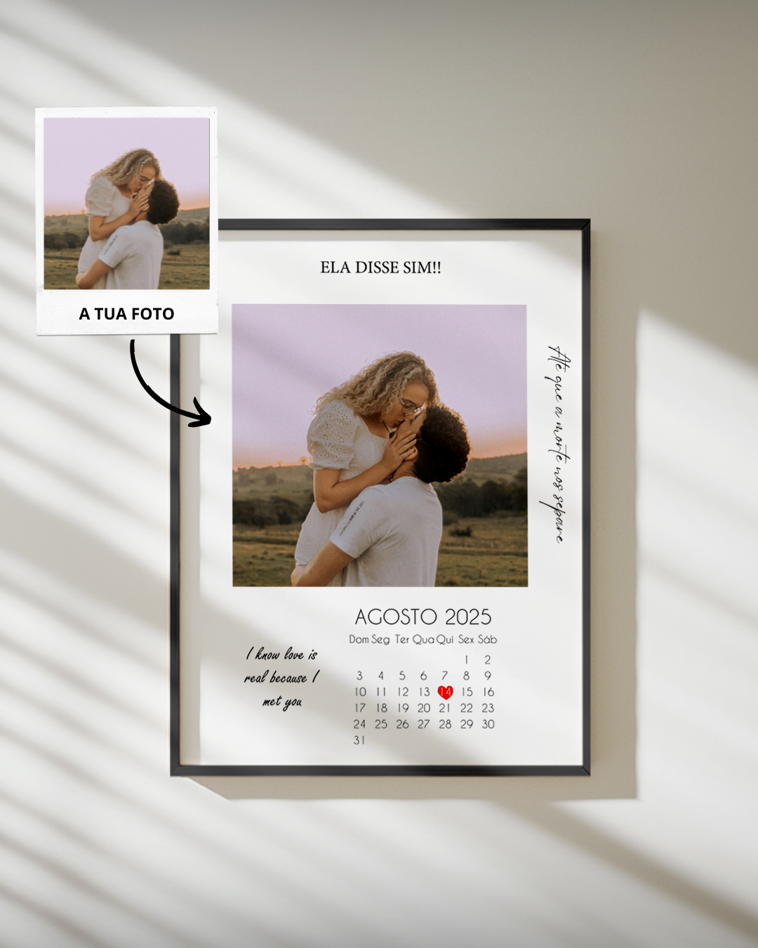 capa:namorados | Quadro Fotografia & Calendário Personalizado