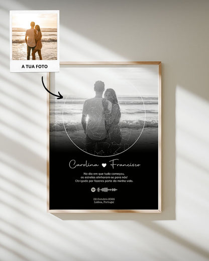 Cuadro Mapa de Estrellas con 1 Fotografía