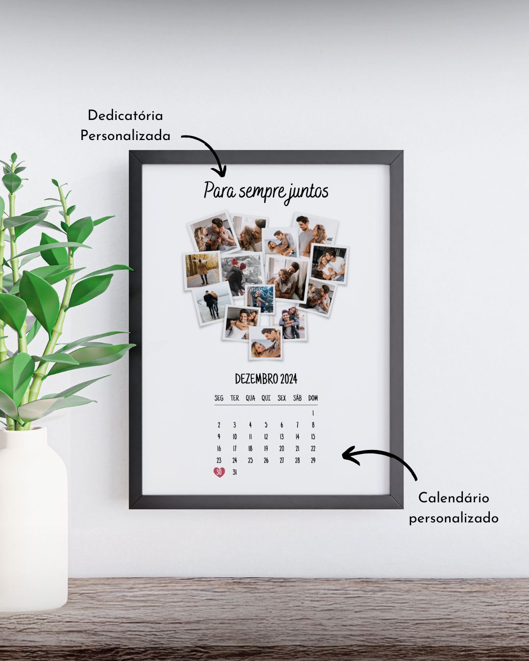 2.47. Cuadro con 14 Fotografías y Calendario Personalizado