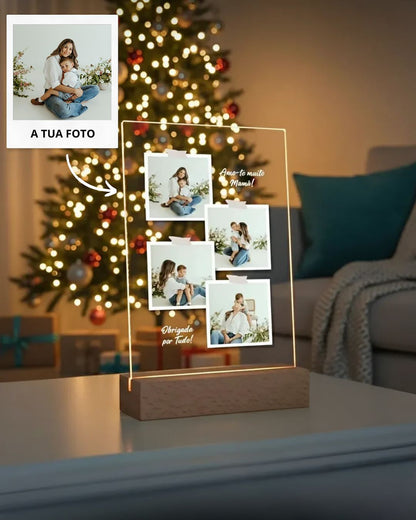 Lámpara 4x Polaroids Personalizable