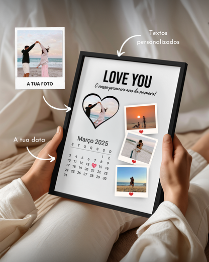 Quadro Calendário do Mês c/ Data Especial