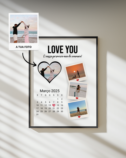 Quadro Calendário do Mês c/ Data Especial