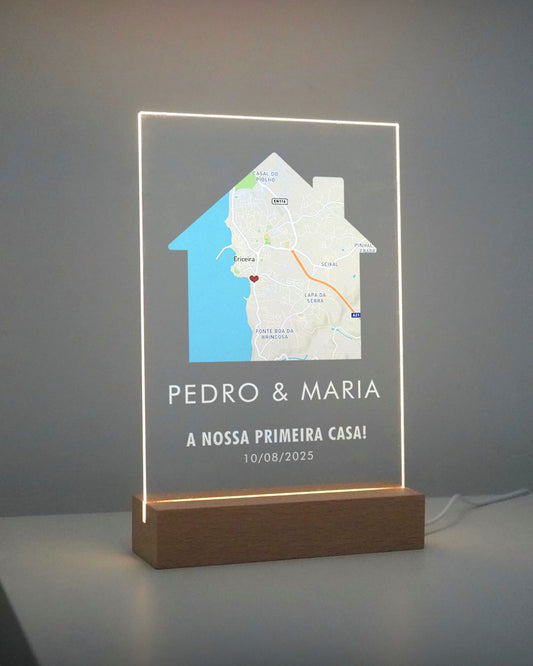 Lámpara Home con Mapa Personalizable