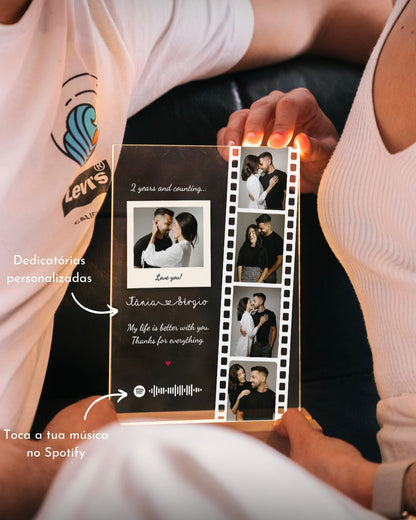 Custom Lamp - Polaroid & Cameral Roll w/ 4 Photos