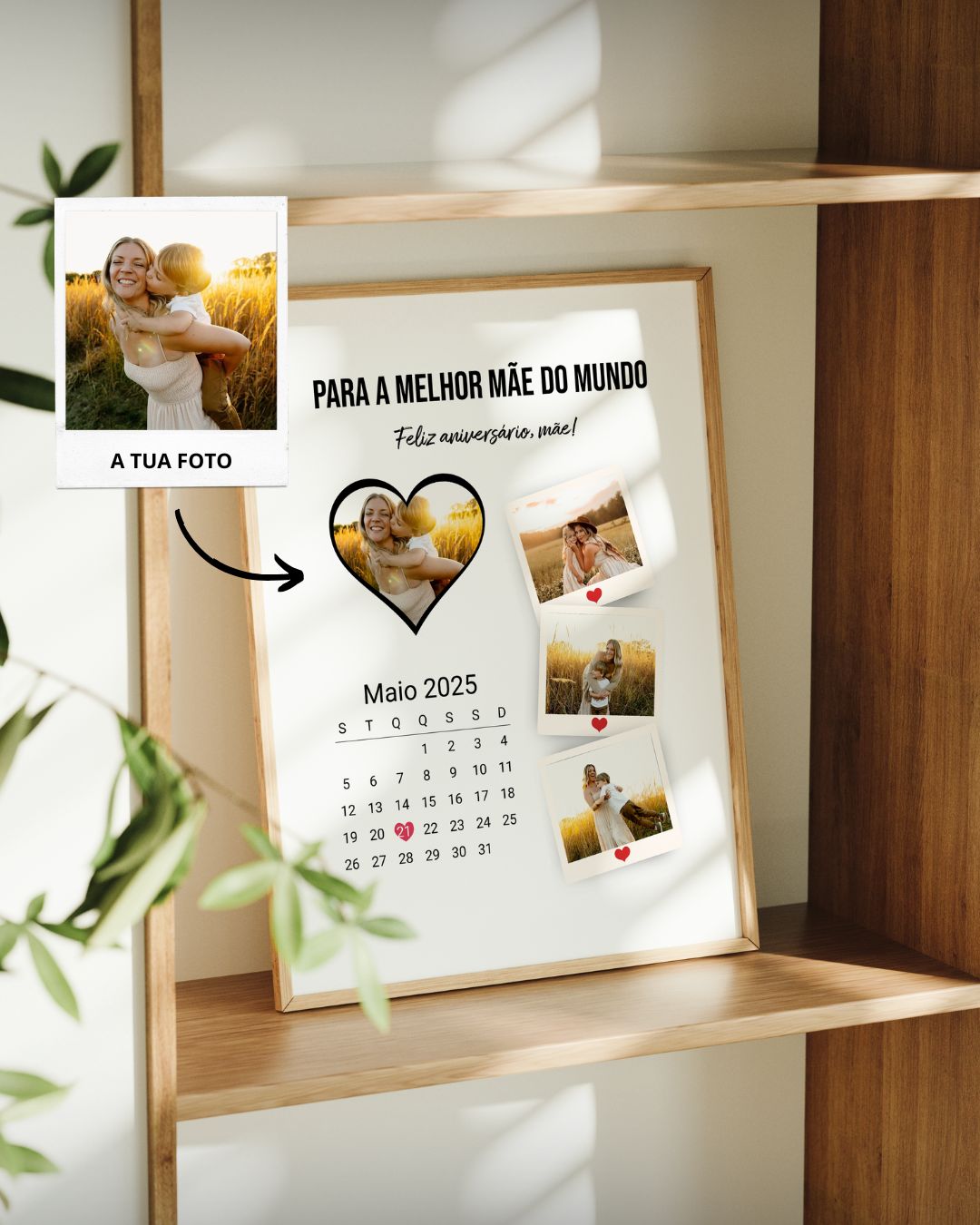 Quadro Calendário do Mês c/ Data Especial