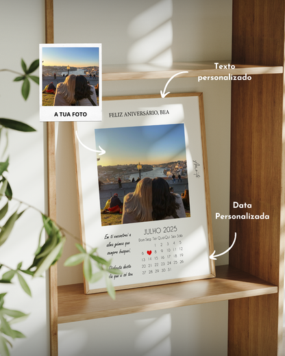 Quadro Fotografia & Calendário Personalizado
