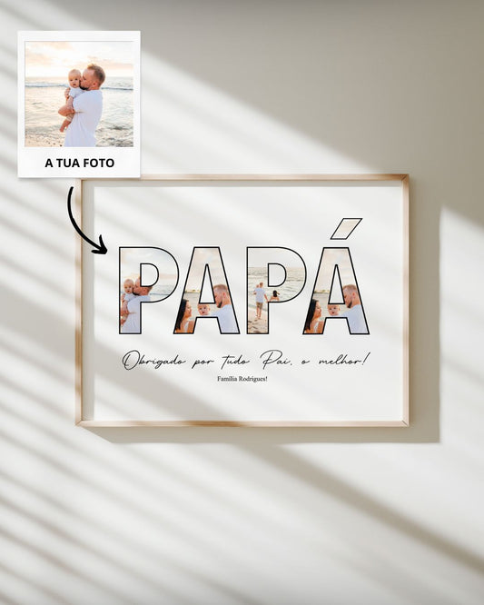 Cuadro "Papá" c/ 4 Fotografías - Día del Padre