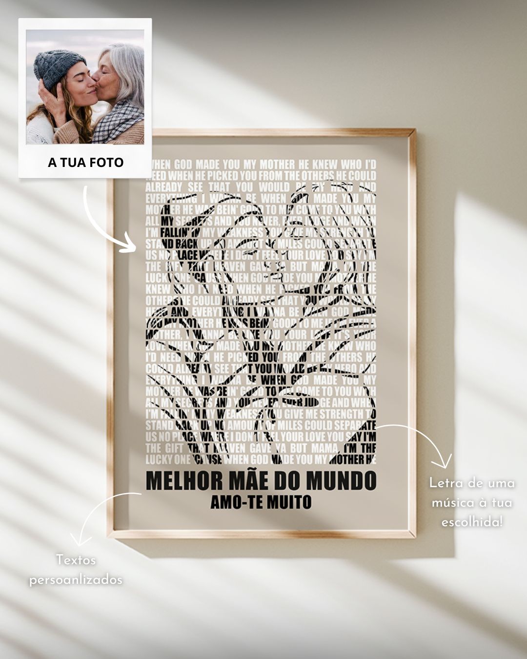 Cuadro con Retrato en Letra de Canción