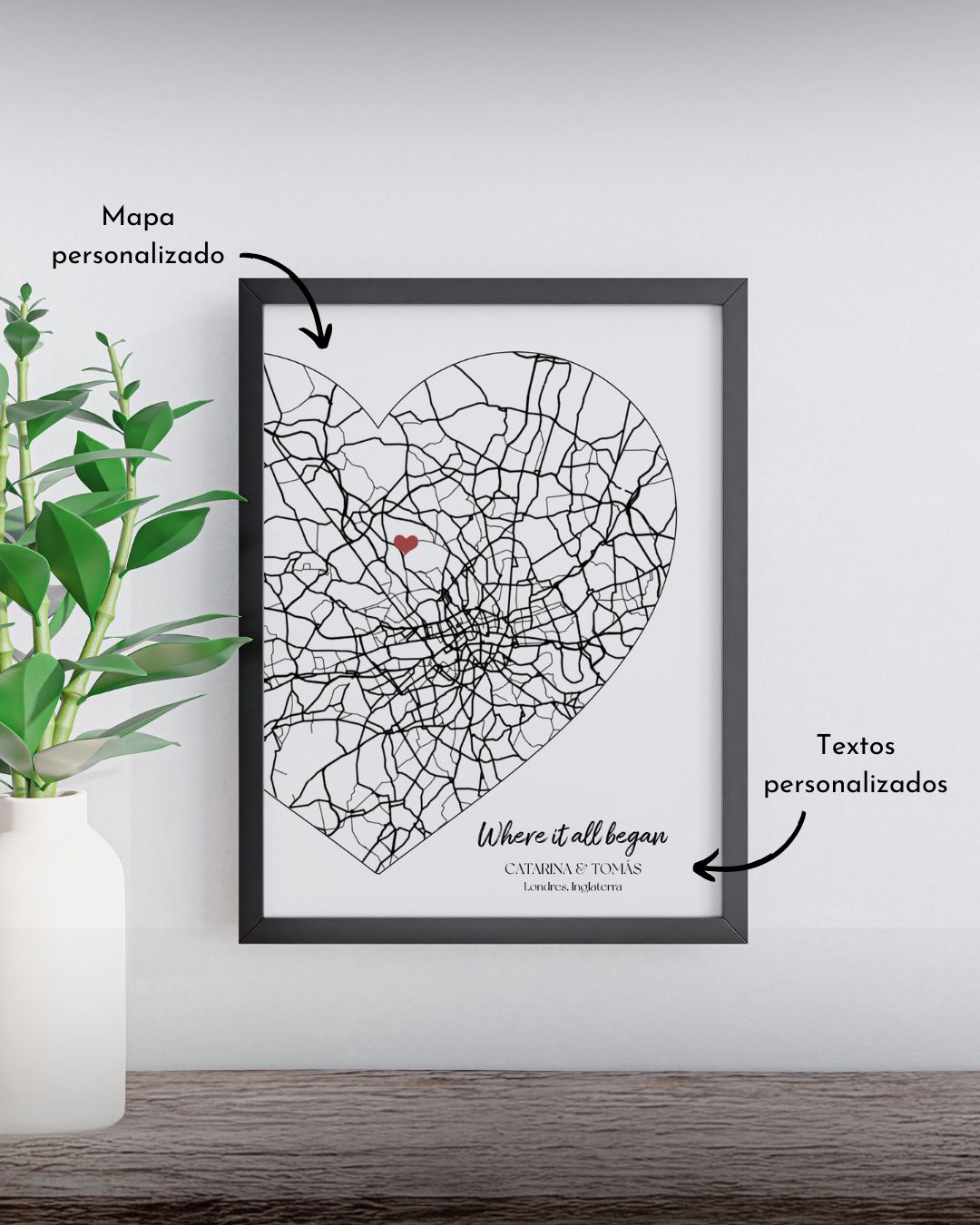 Frame "Half Heart" with Map & Dedication ok