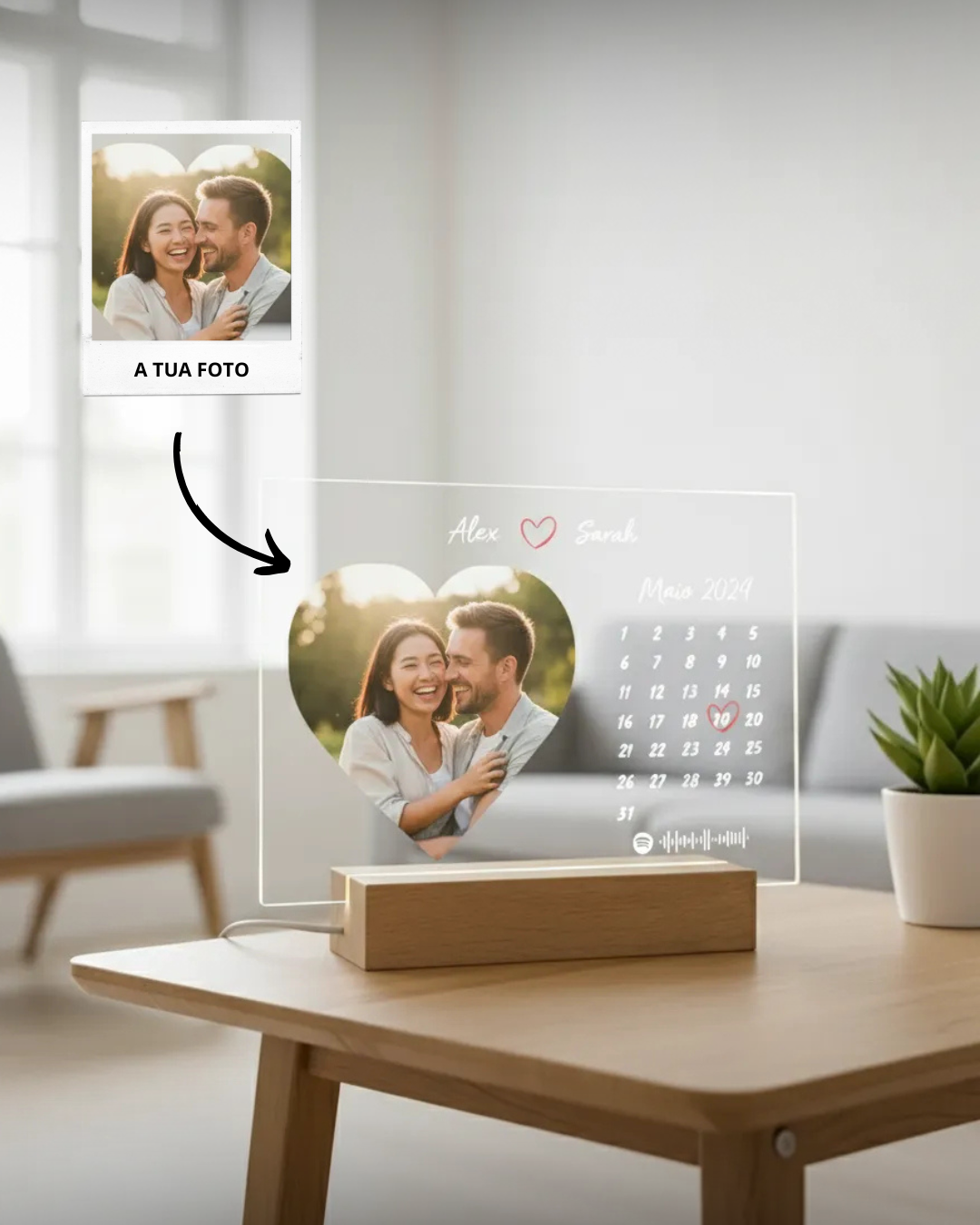 Lámpara Día Especial en el Calendario - Personalizado