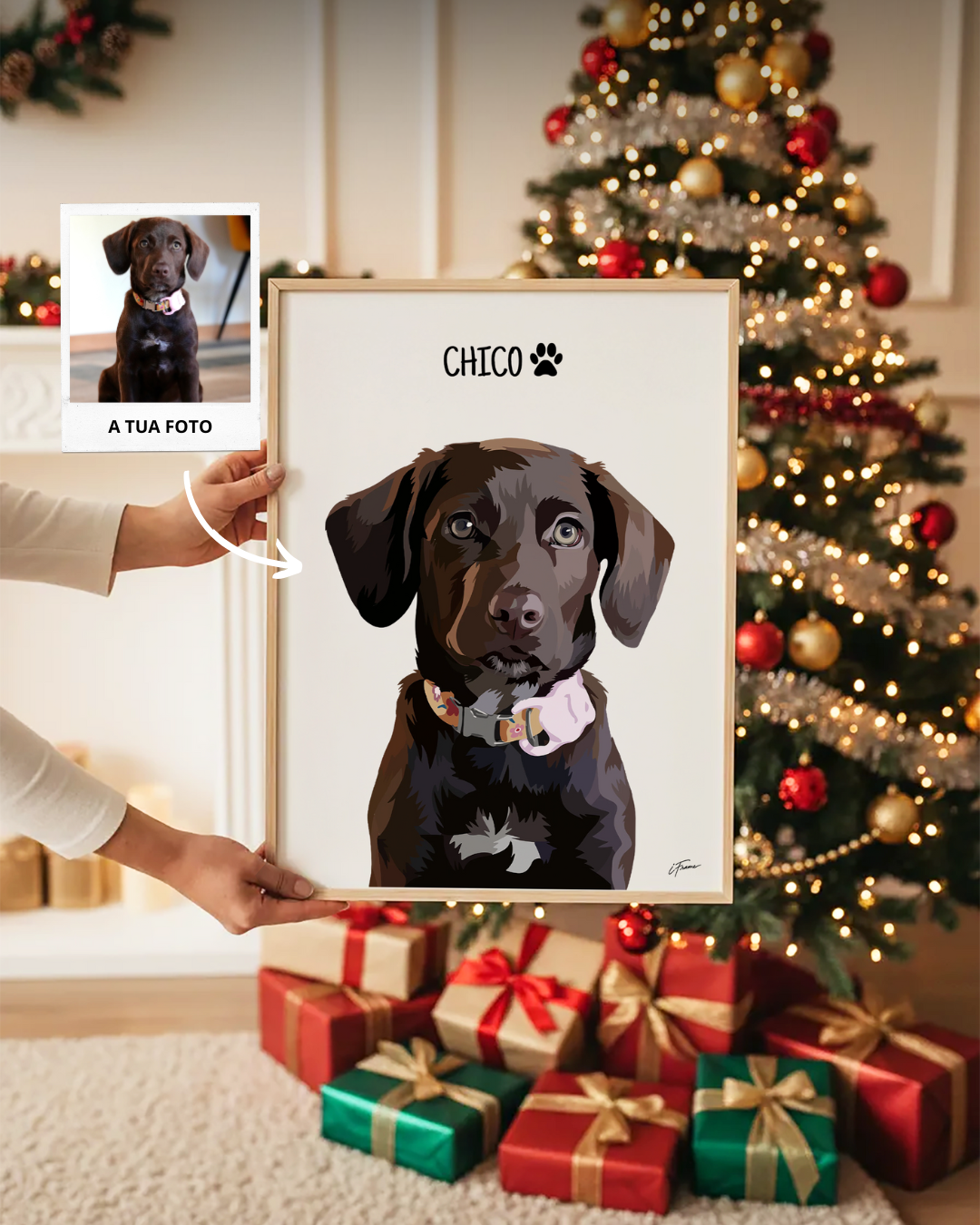 Quadro Retrato Colorido (1 Animal)