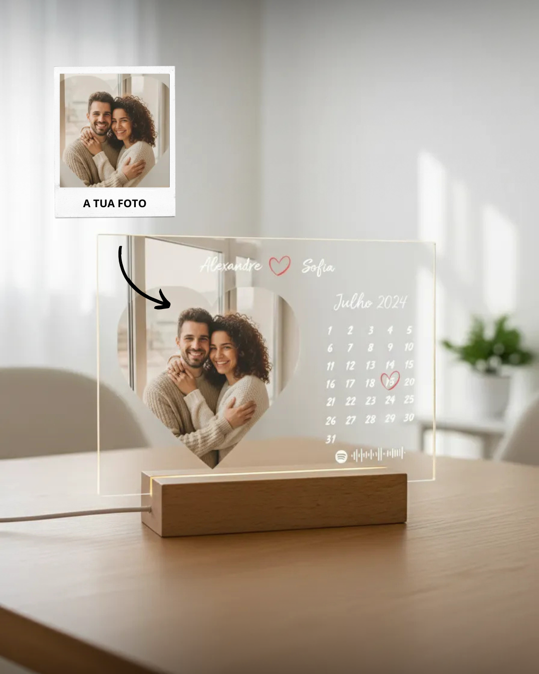 Lámpara Día Especial en el Calendario - Personalizado