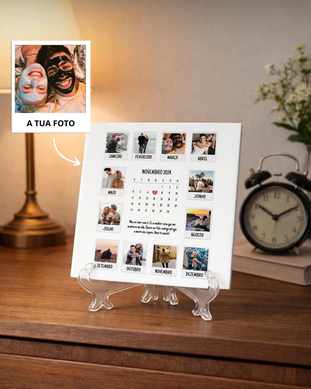Azulejo Calendário c/ 12 Fotografias