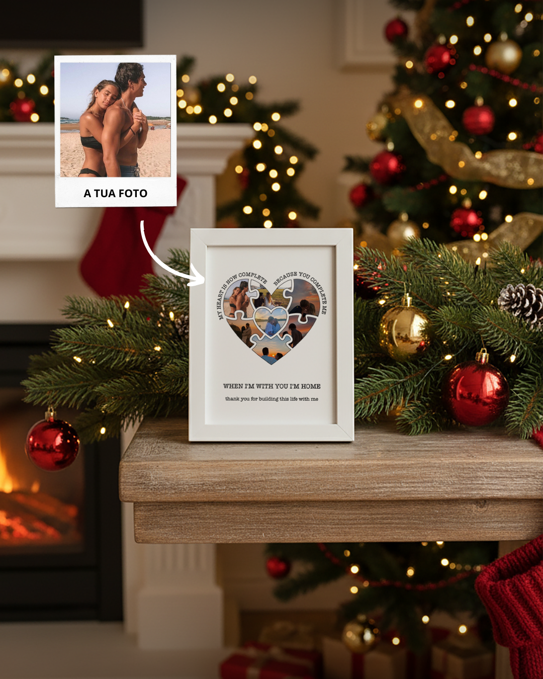 Cuadro "Love Puzzle" con 7 Fotografías - Día de la Madre